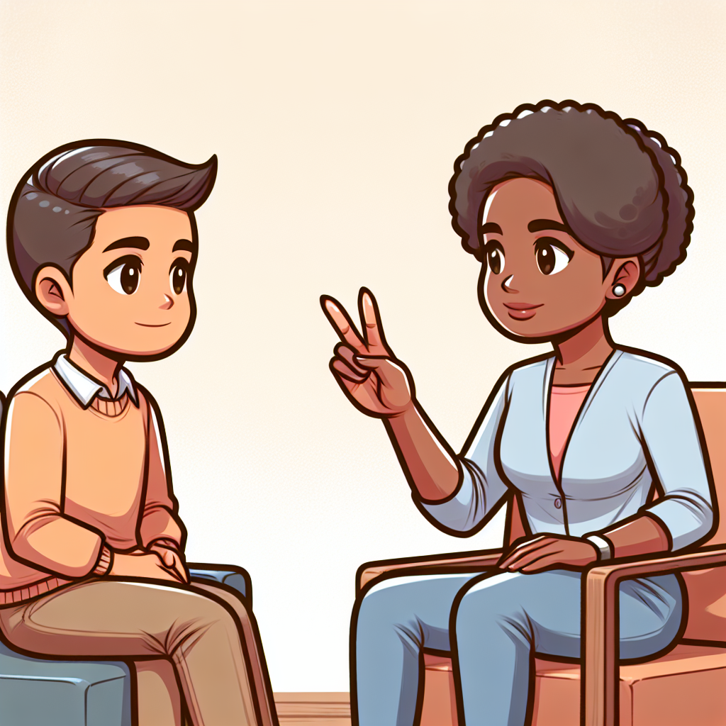 Therapist showing how EMDR works 