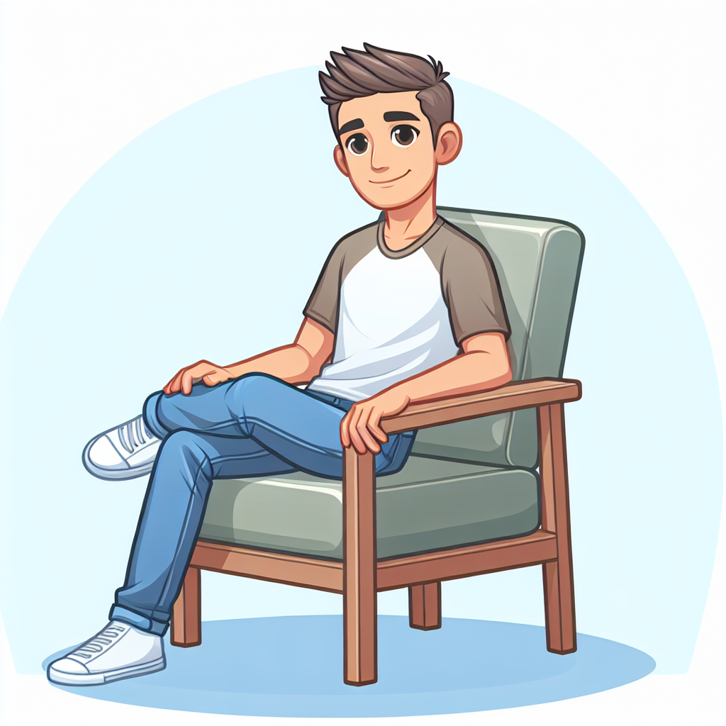 A picture of a client after EMDR and he is content and at peace. 